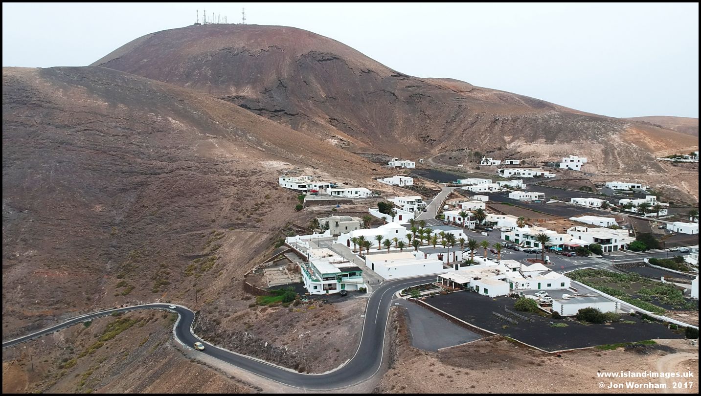 Aerial view of Femes, Lanzarote
